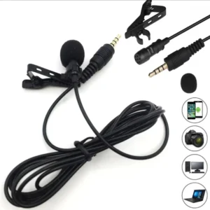 3.5mm Mini Microphone for Smartphone and Audio Devices, Clear Sound, Universal Compatibility, Black
